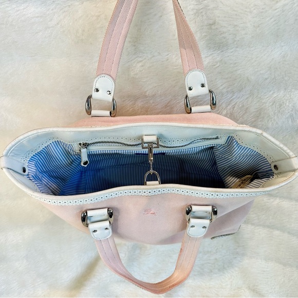 BURBERRY BLUE LABEL LIMITED CANVAS DIE CUT LEATHER TOTE - Picture 5 of 17